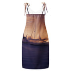 The Sleeping Yachts (at Sunset) - Womens Chiffon Slip Dress