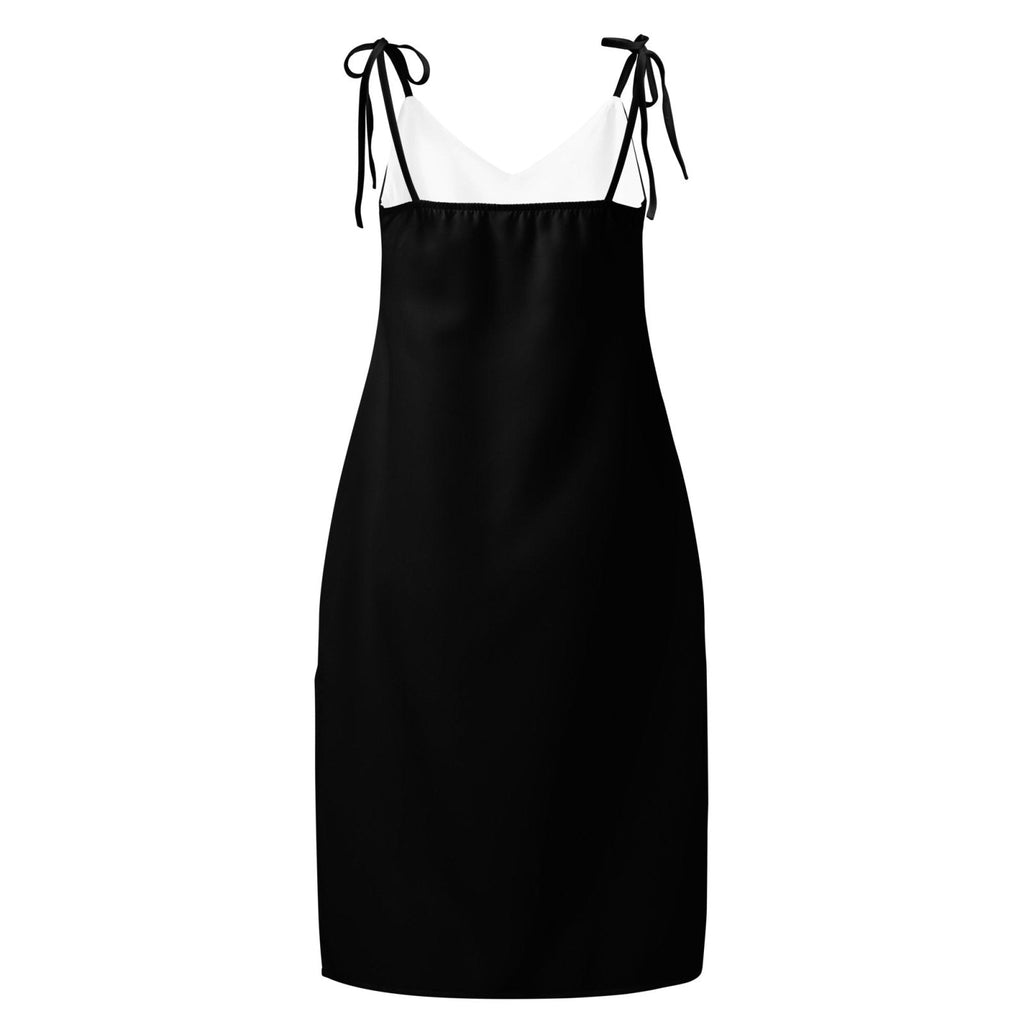 iSAW Womens Black Chiffon Slip Dress