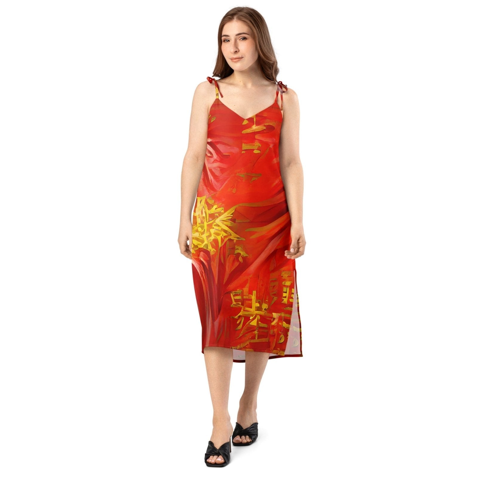 Qízhì - Womens Chiffon Slip Dress