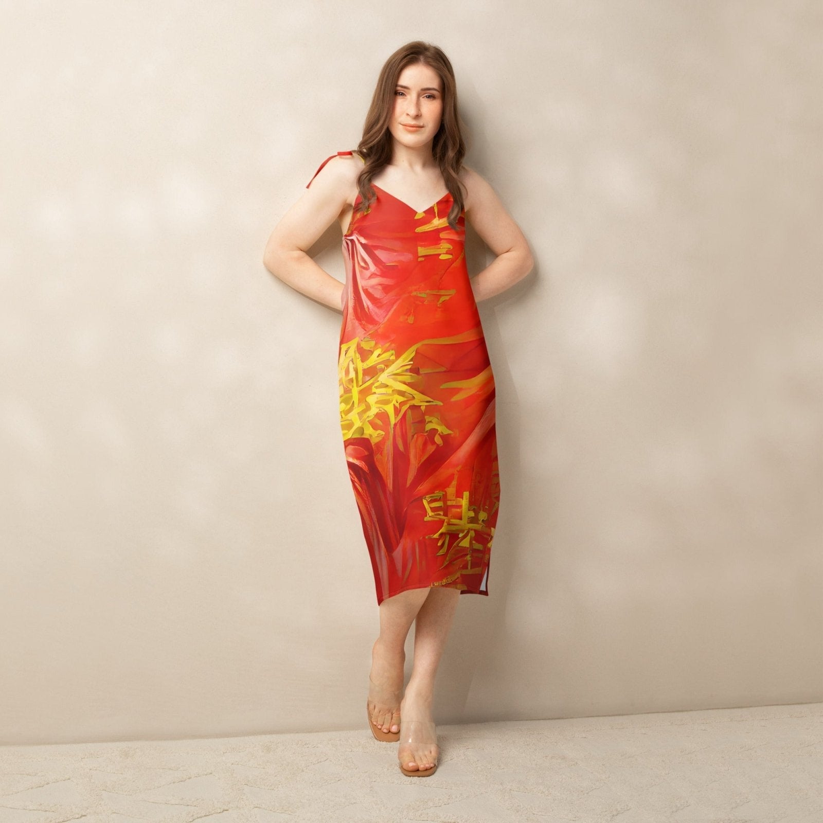 Qízhì - Womens Chiffon Slip Dress