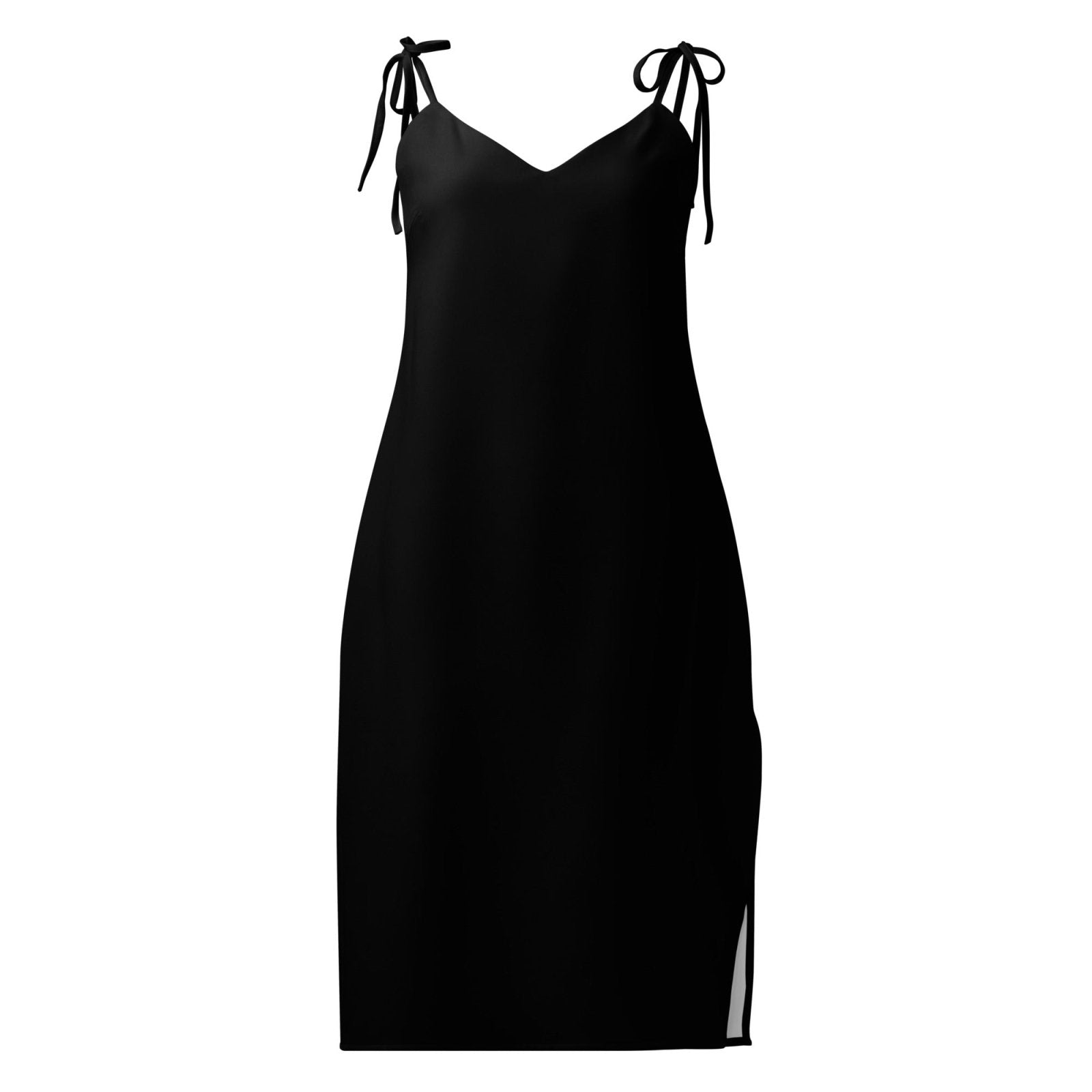 iSAW Womens Black Chiffon Slip Dress