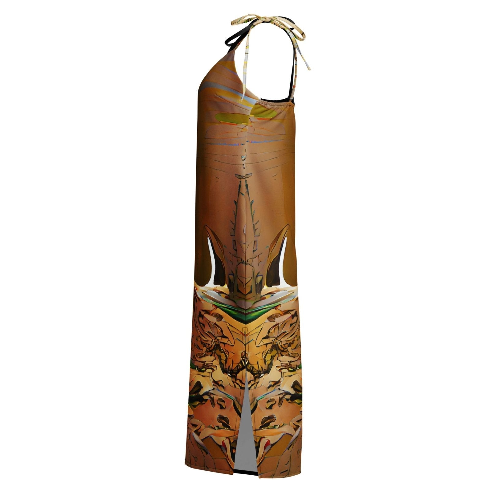 Half Black Half Gāolàng - Womens Chiffon Slip Dress