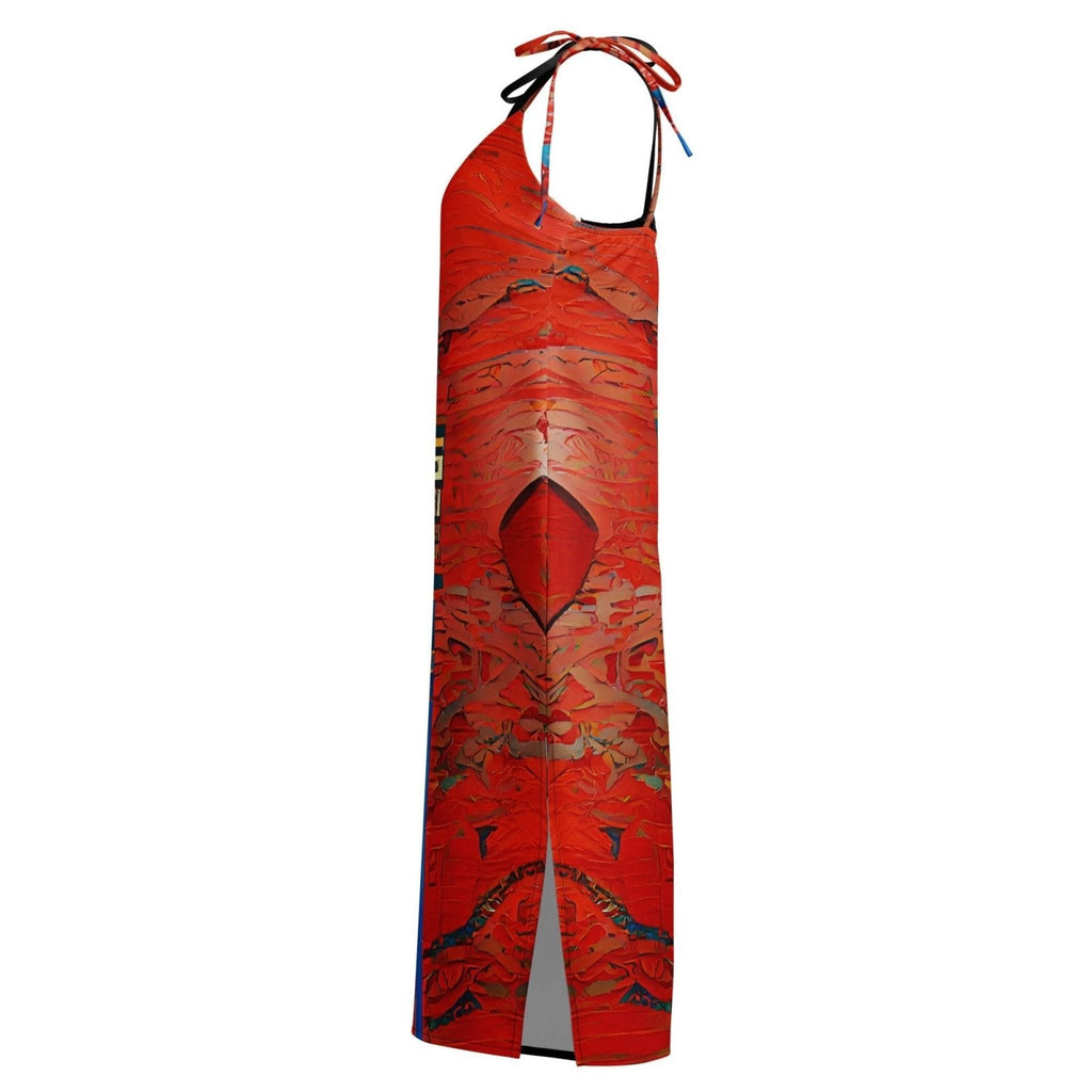 Half Black Half Hónghǎi - Womens Chiffon Slip Dress