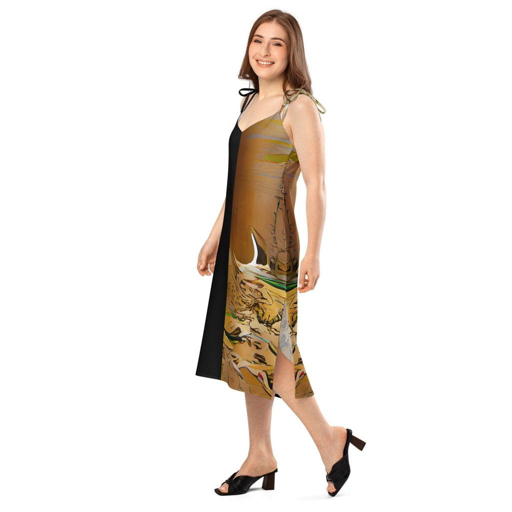Half Black Half Gāolàng - Womens Chiffon Slip Dress