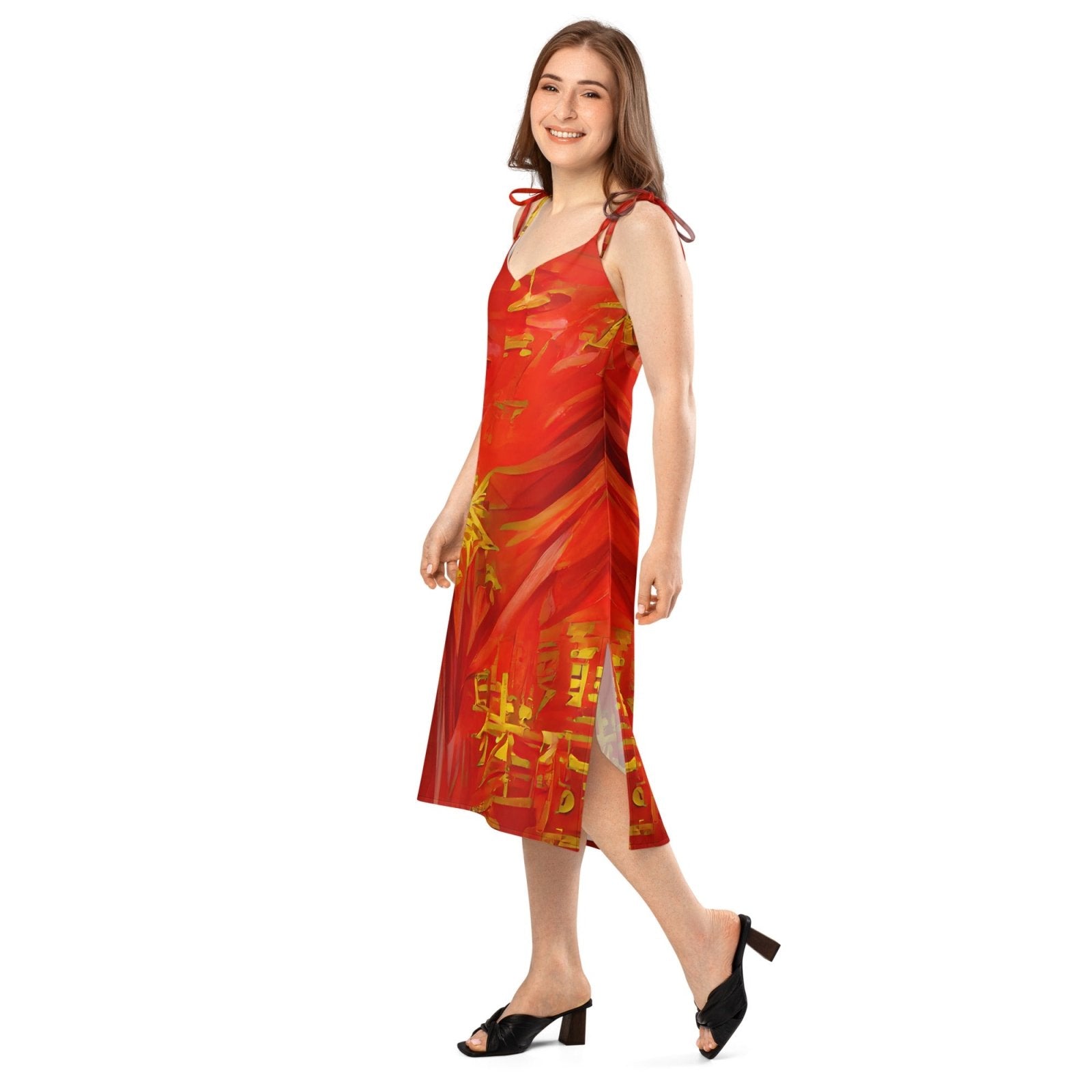 Qízhì - Womens Chiffon Slip Dress