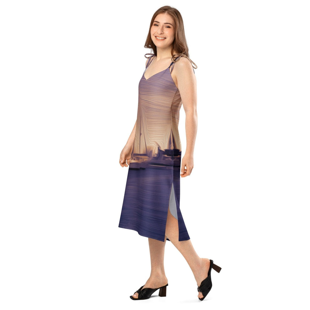 The Sleeping Yachts (at Sunset) - Womens Chiffon Slip Dress