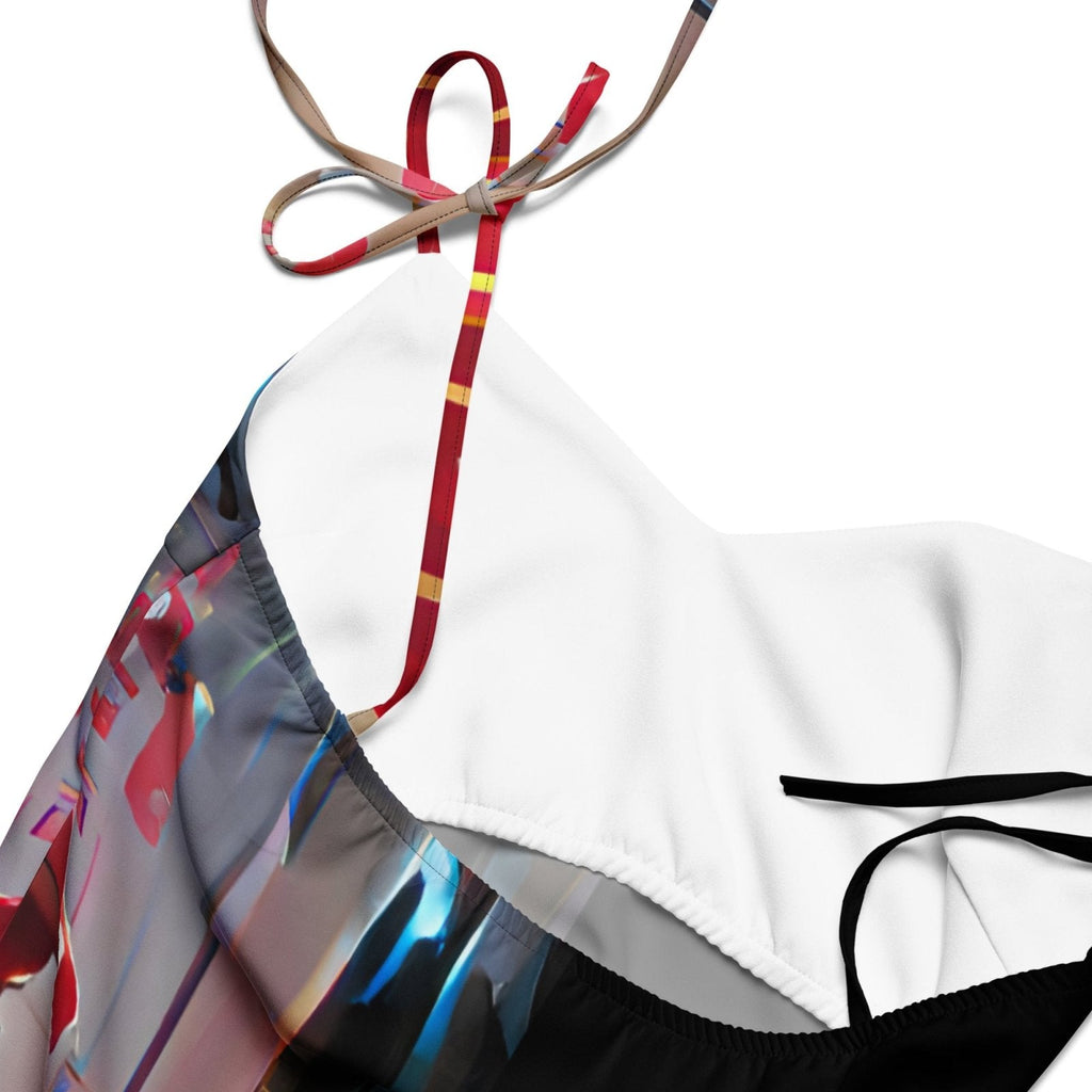 Half Black Half Báijiǔ - Womens Chiffon Slip Dress