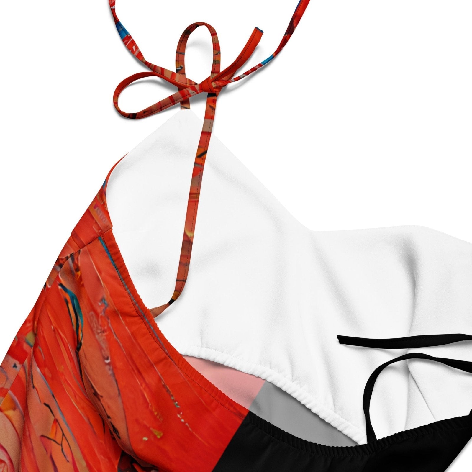 Half Black Half Hónghǎi - Womens Chiffon Slip Dress