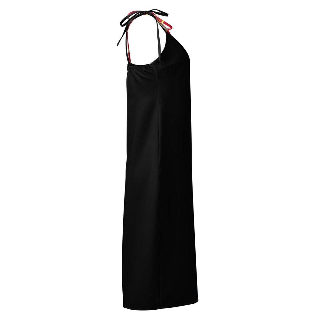Half Black Half Báijiǔ - Womens Chiffon Slip Dress