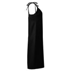 iSAW Womens Black Chiffon Slip Dress