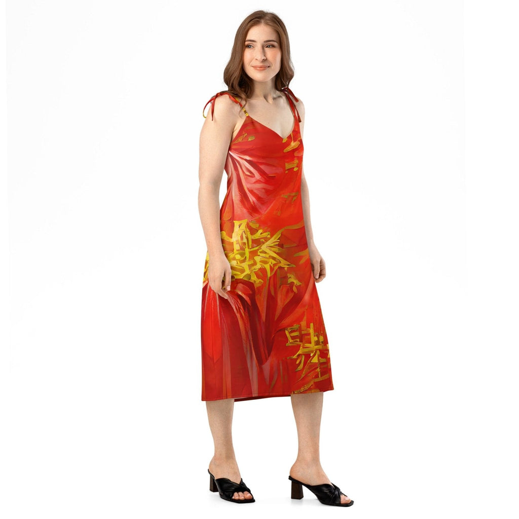 Qízhì - Womens Chiffon Slip Dress