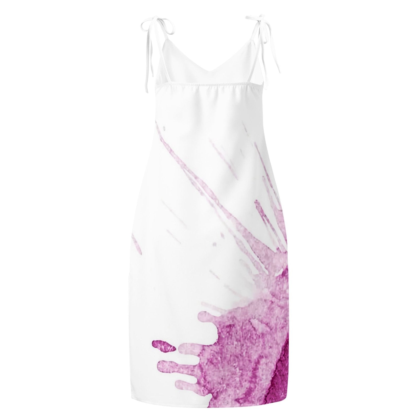 Watercolour Pink Splash - Womens Chiffon Slip Dress