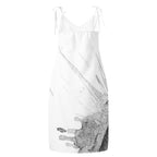 Watercolour Grey Splash - Womens Chiffon Slip Dress