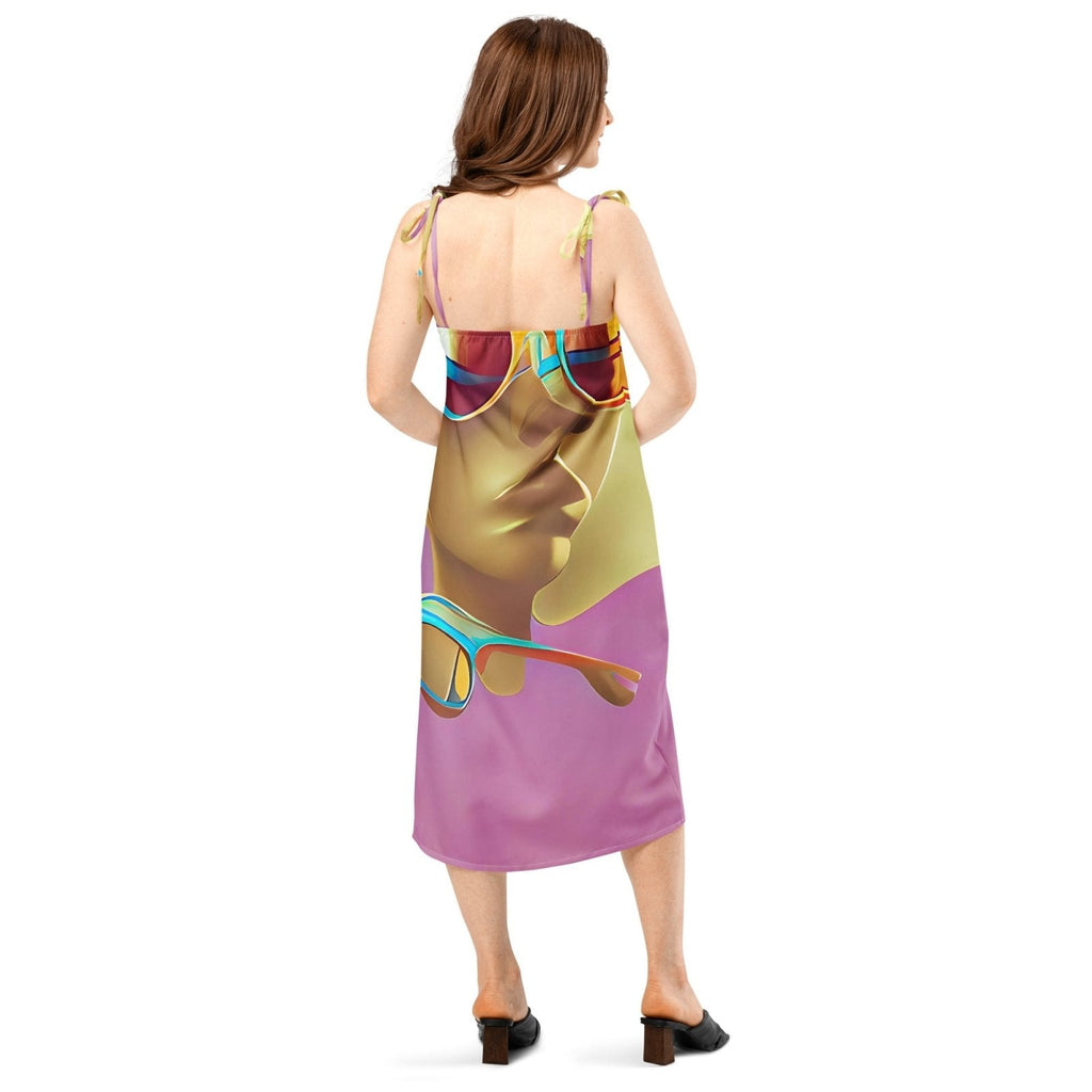 Retro Cool Pink - Womens Chiffon Slip Dress