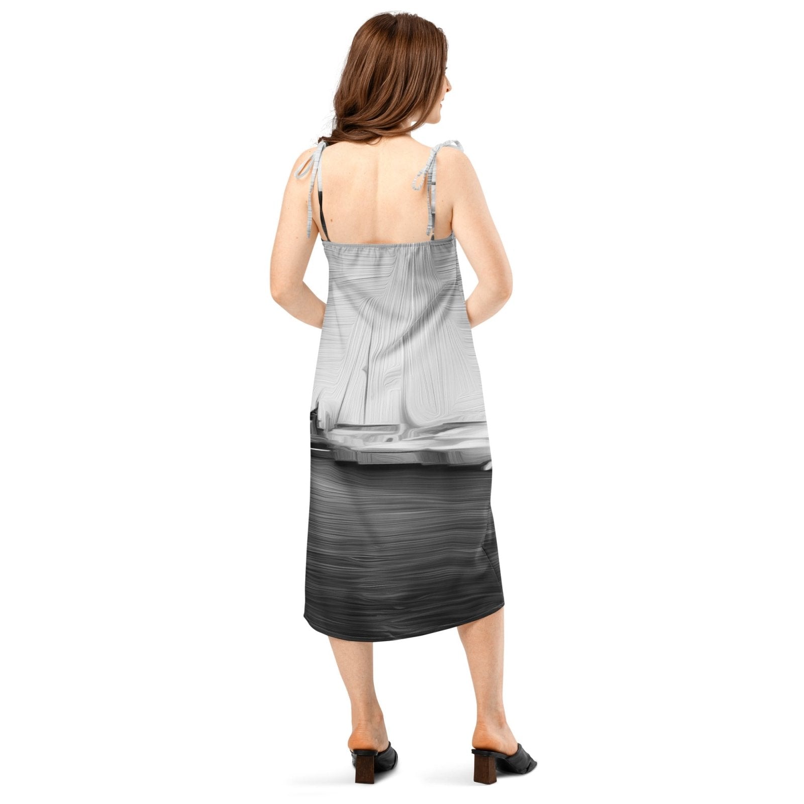 The Sleeping Yachts (at Night) - Womens Chiffon Slip Dress