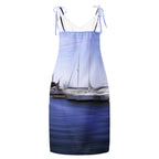 The Sleeping Yachts (at Afternoon) - Womens Chiffon Slip Dress