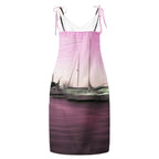 The Sleeping Yachts (at Evening) - Womens Chiffon Slip Dress
