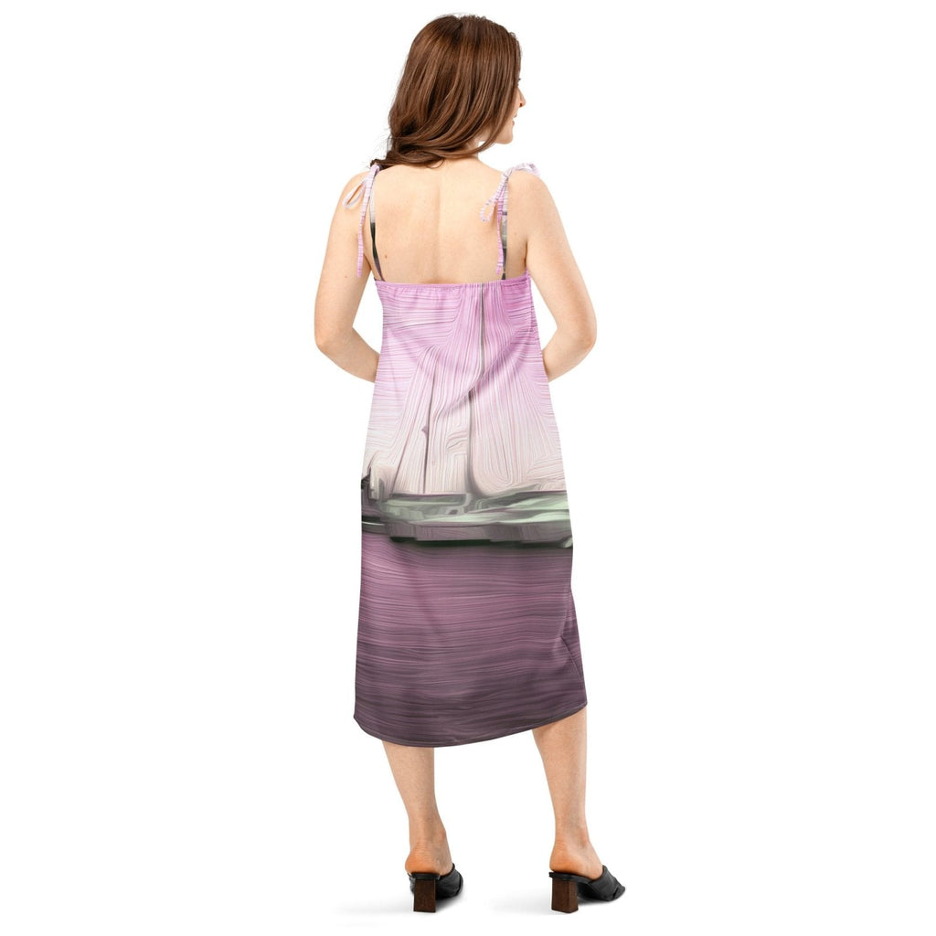 The Sleeping Yachts (at Evening) - Womens Chiffon Slip Dress
