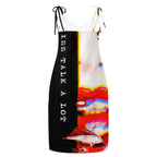 Miss Talk A Lot - Womens Chiffon Slip Dress