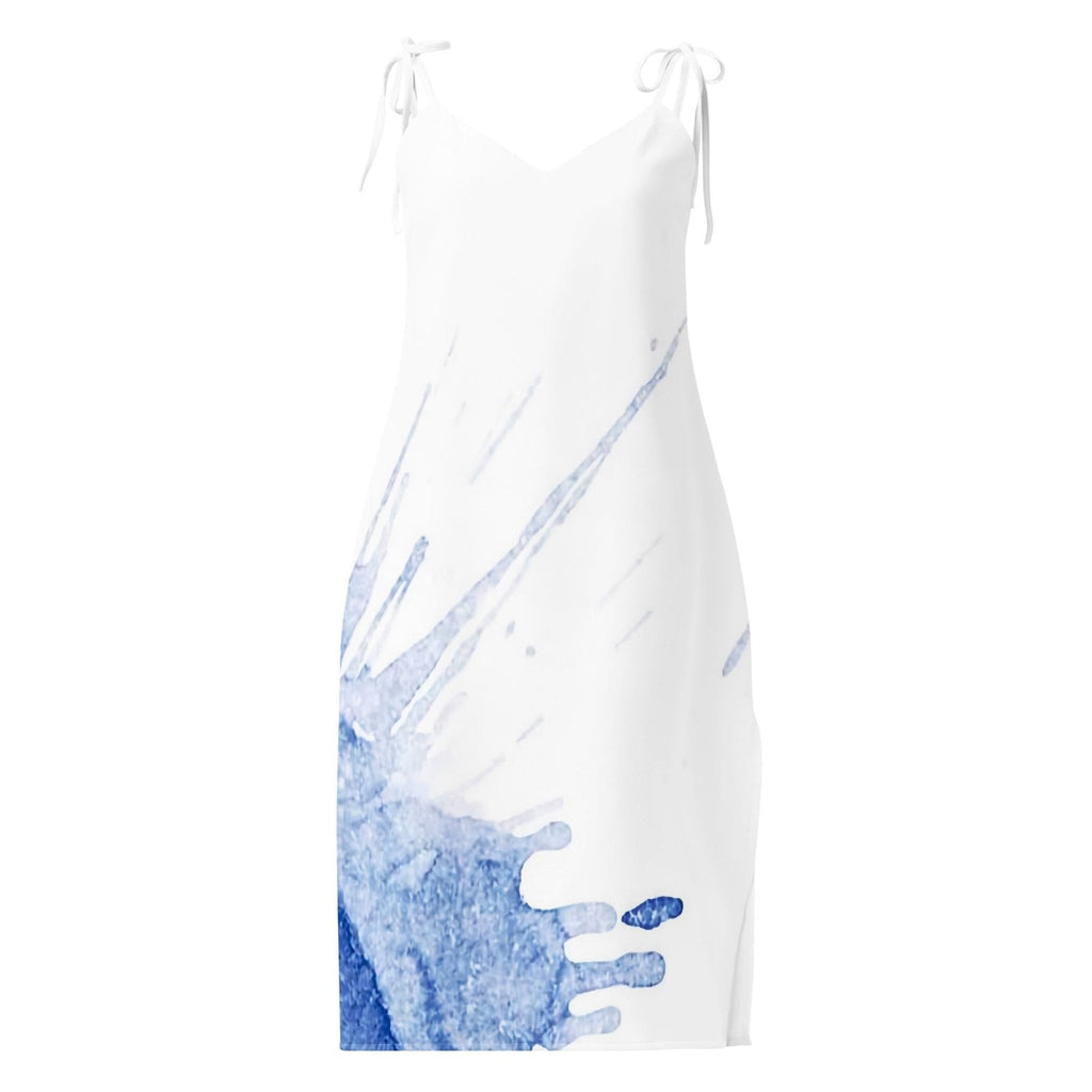 Watercolour Blue Splash - Womens Chiffon Slip Dress