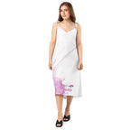 Watercolour Pink Splash - Womens Chiffon Slip Dress