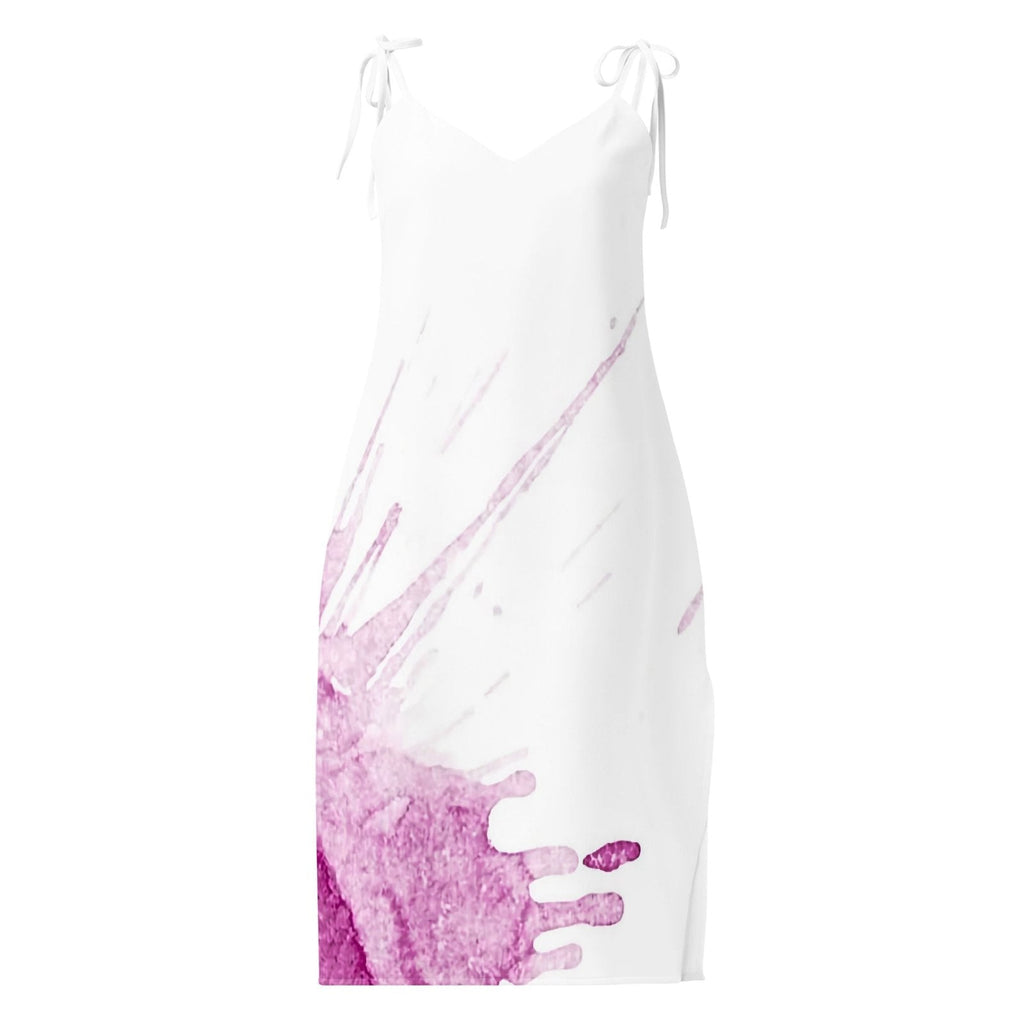 Watercolour Pink Splash - Womens Chiffon Slip Dress