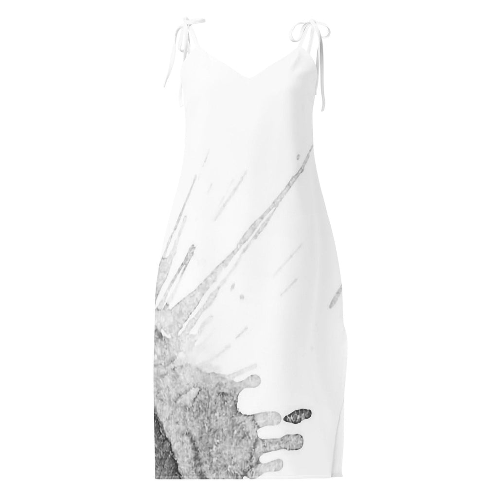 Watercolour Grey Splash - Womens Chiffon Slip Dress
