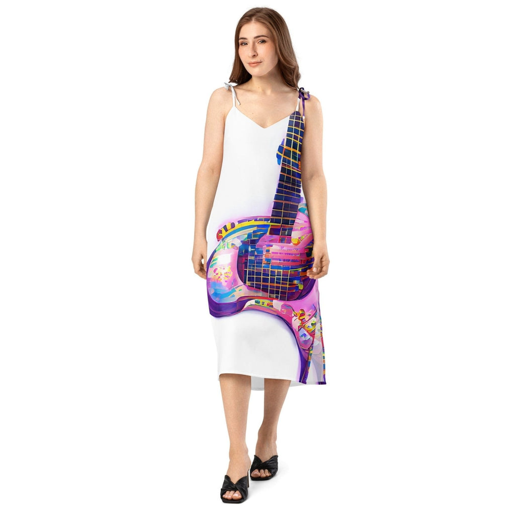 Hippie Guitar - Womens Chiffon Slip Dress