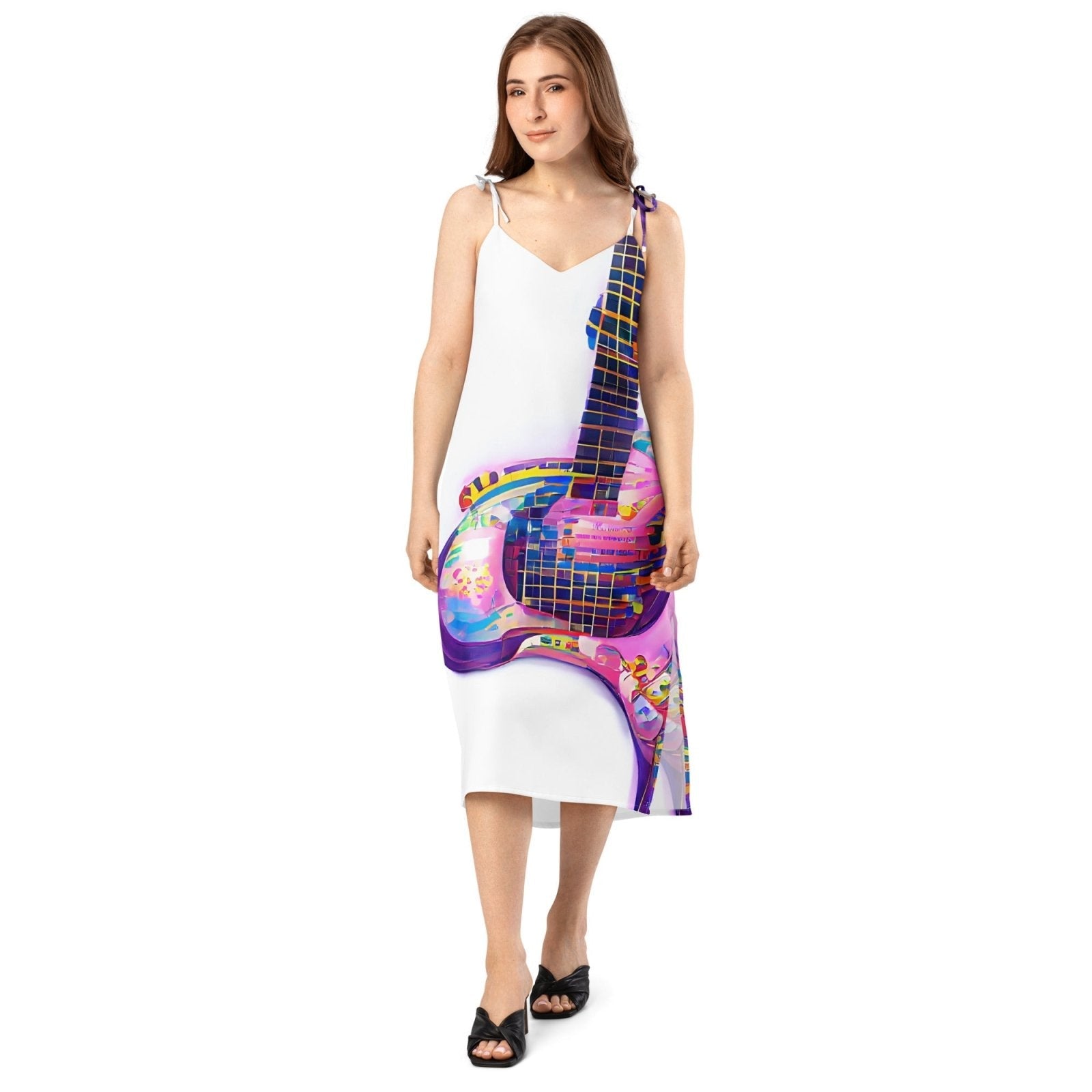 Hippie Guitar - Womens Chiffon Slip Dress