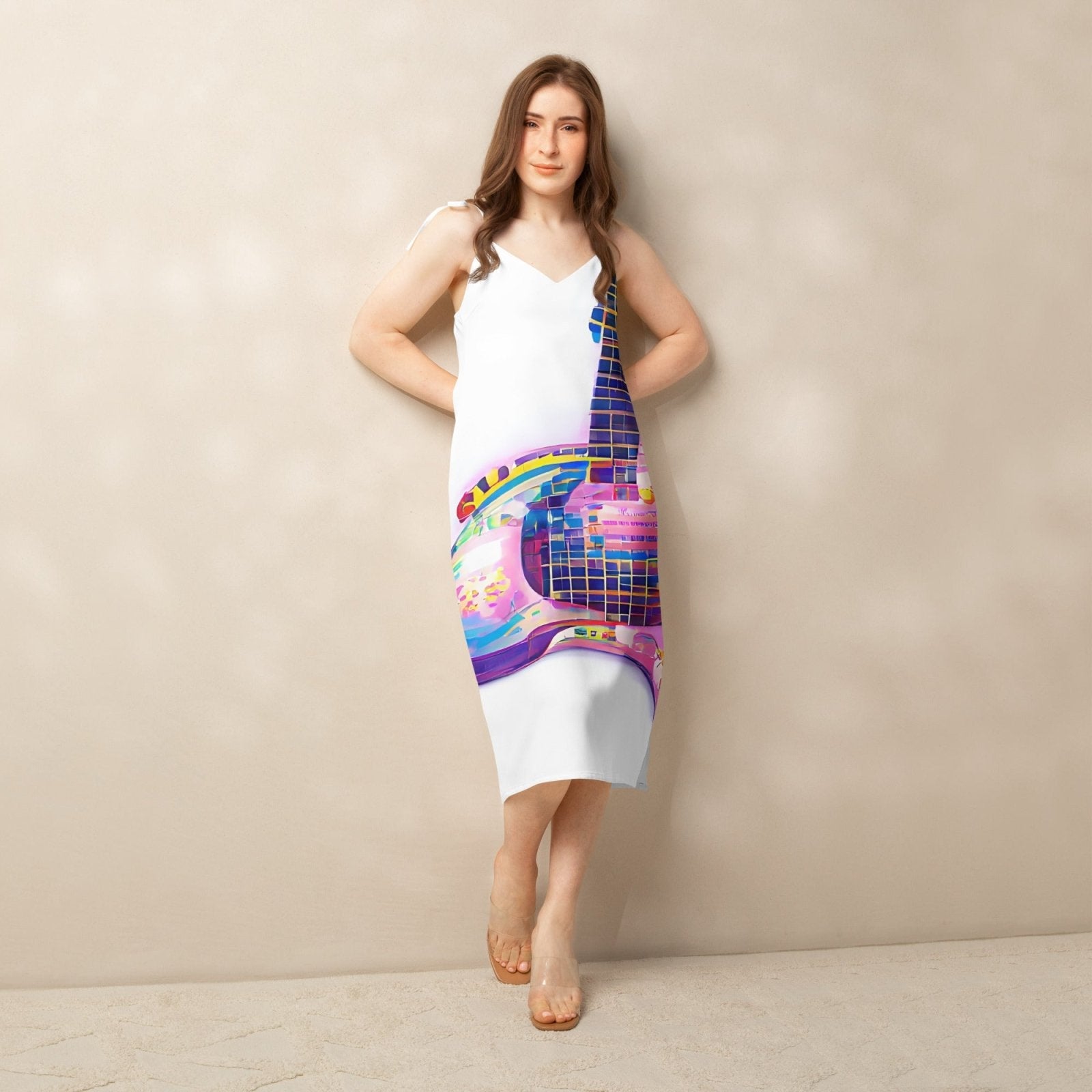 Hippie Guitar - Womens Chiffon Slip Dress