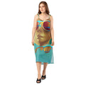 Retro Cool Blue - Womens Chiffon Slip Dress