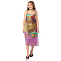 Retro Cool Pink - Womens Chiffon Slip Dress
