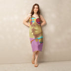 Retro Cool Pink - Womens Chiffon Slip Dress