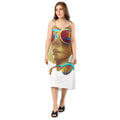 Retro Cool White - Womens Chiffon Slip Dress