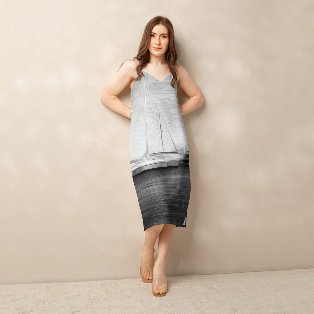 The Sleeping Yachts (at Night) - Womens Chiffon Slip Dress