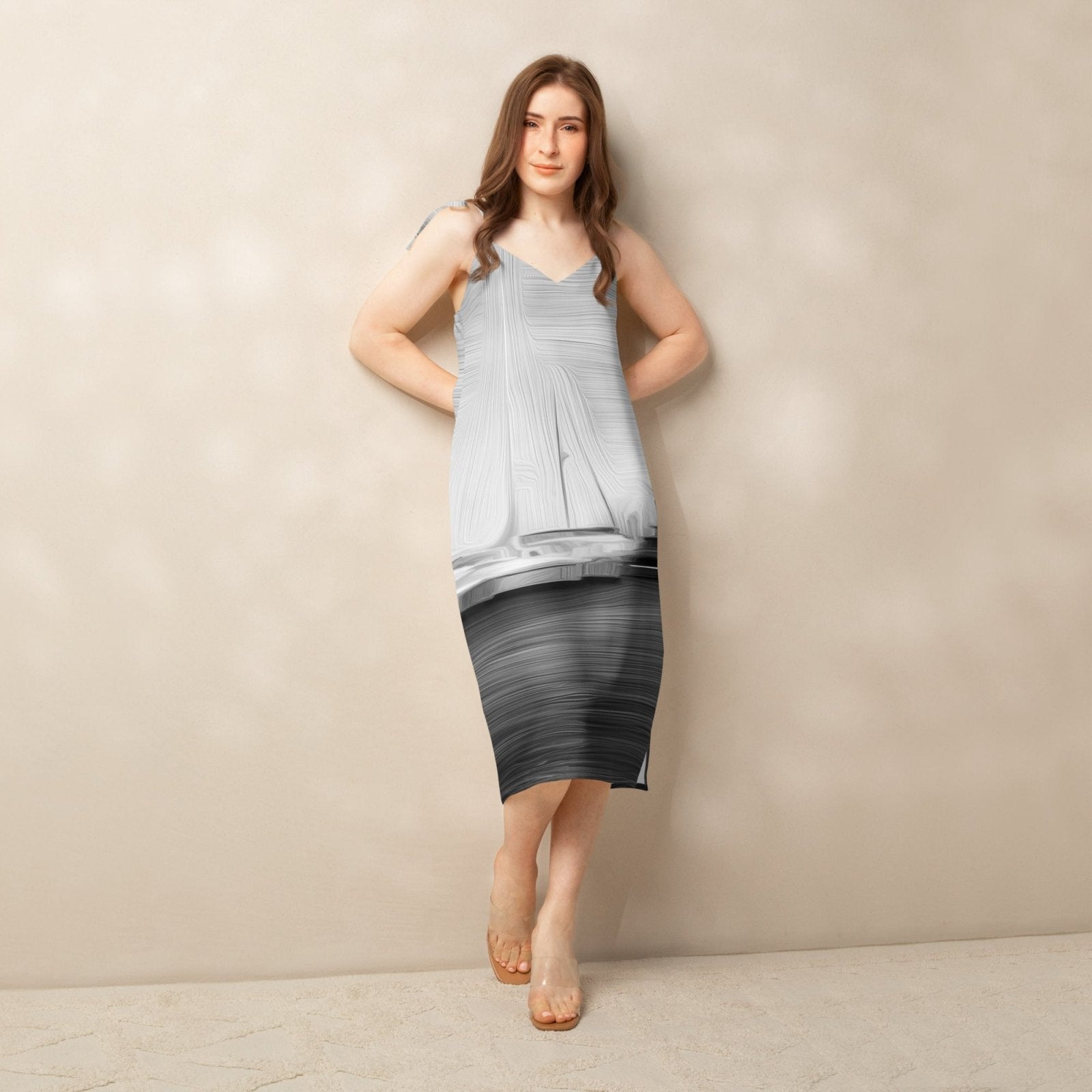 The Sleeping Yachts (at Night) - Womens Chiffon Slip Dress