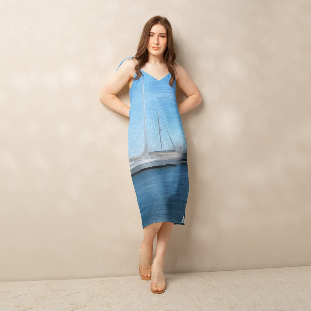 The Sleeping Yachts (at Morning) - Womens Chiffon Slip Dress