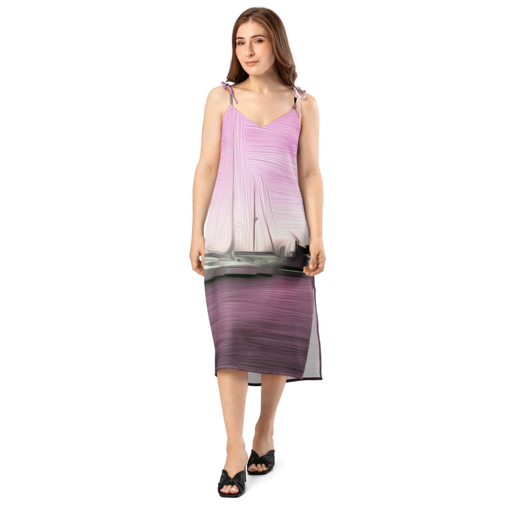 The Sleeping Yachts (at Evening) - Womens Chiffon Slip Dress