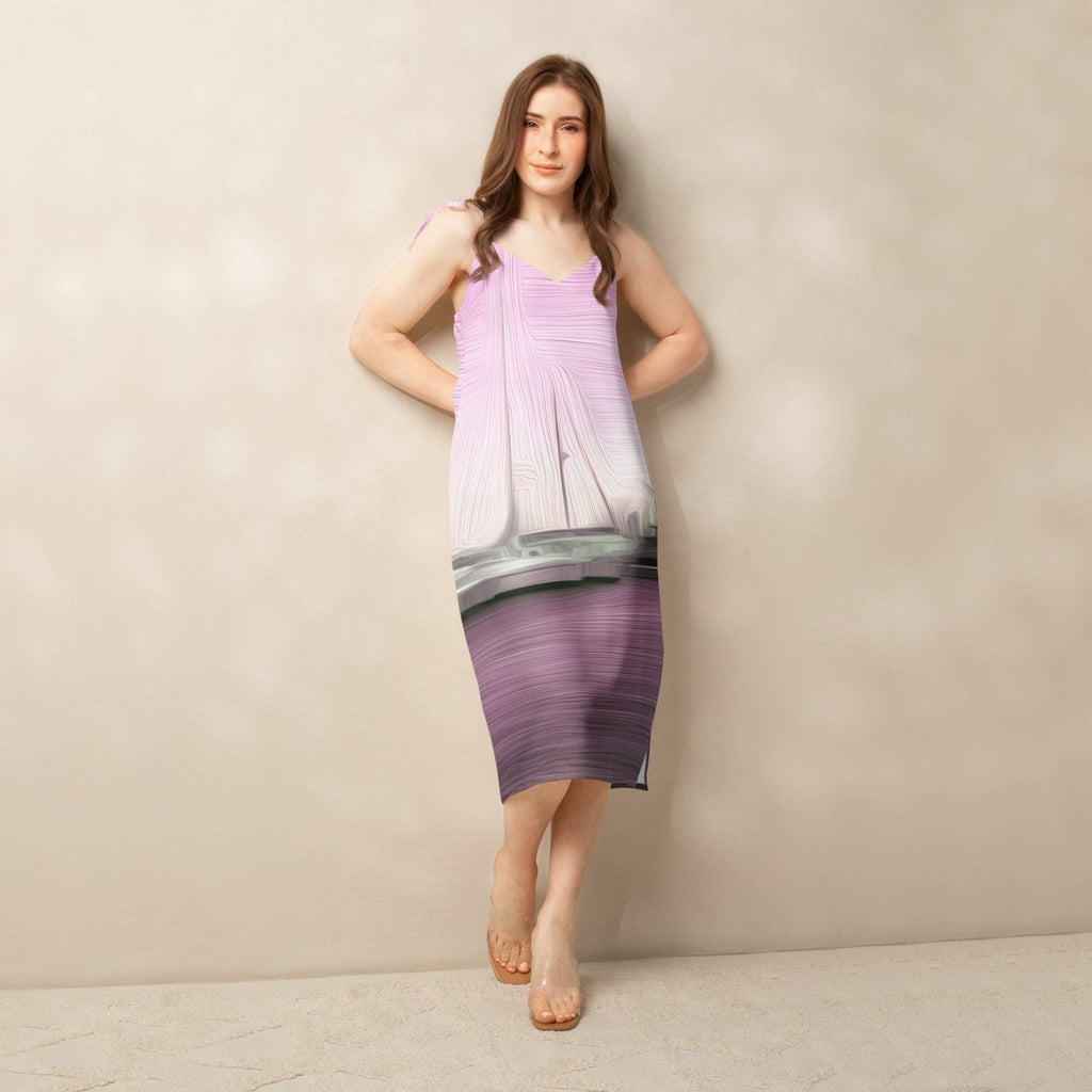 The Sleeping Yachts (at Evening) - Womens Chiffon Slip Dress