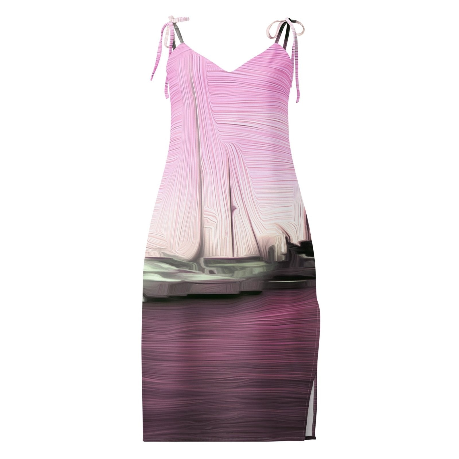The Sleeping Yachts (at Evening) - Womens Chiffon Slip Dress