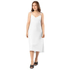 iSAW Womens White Chiffon Slip Dress
