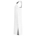 Half Black Half White - Womens Chiffon Slip Dress