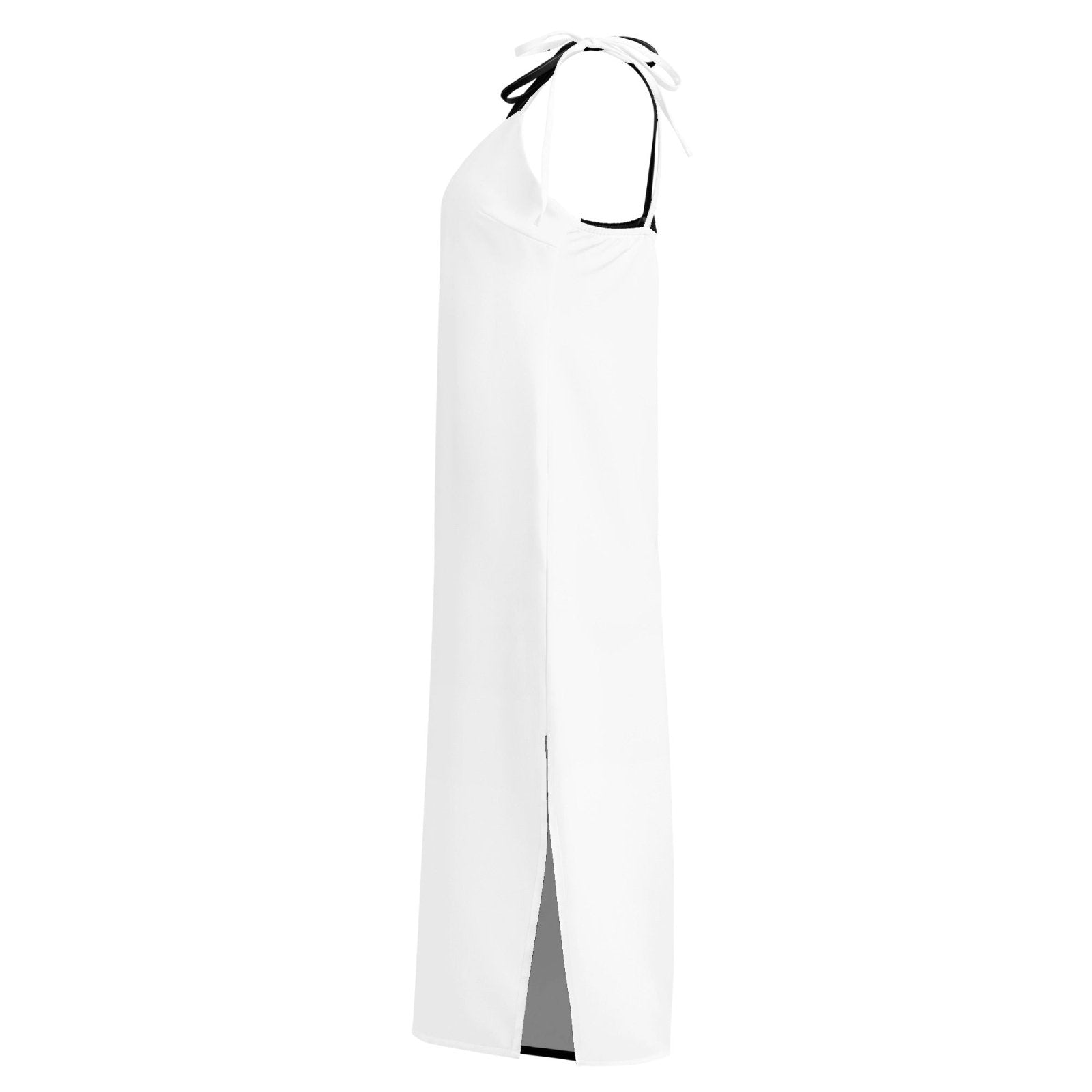 Half Black Half White - Womens Chiffon Slip Dress