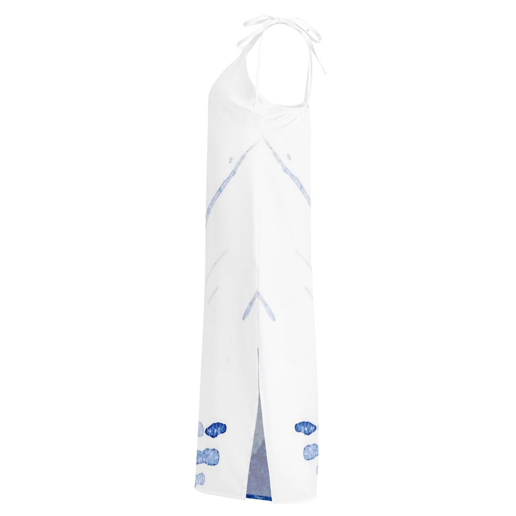 Watercolour Blue Splash - Womens Chiffon Slip Dress