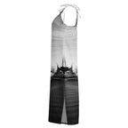 The Sleeping Yachts (at Night) - Womens Chiffon Slip Dress