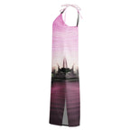 The Sleeping Yachts (at Evening) - Womens Chiffon Slip Dress