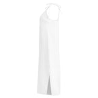 iSAW Womens White Chiffon Slip Dress