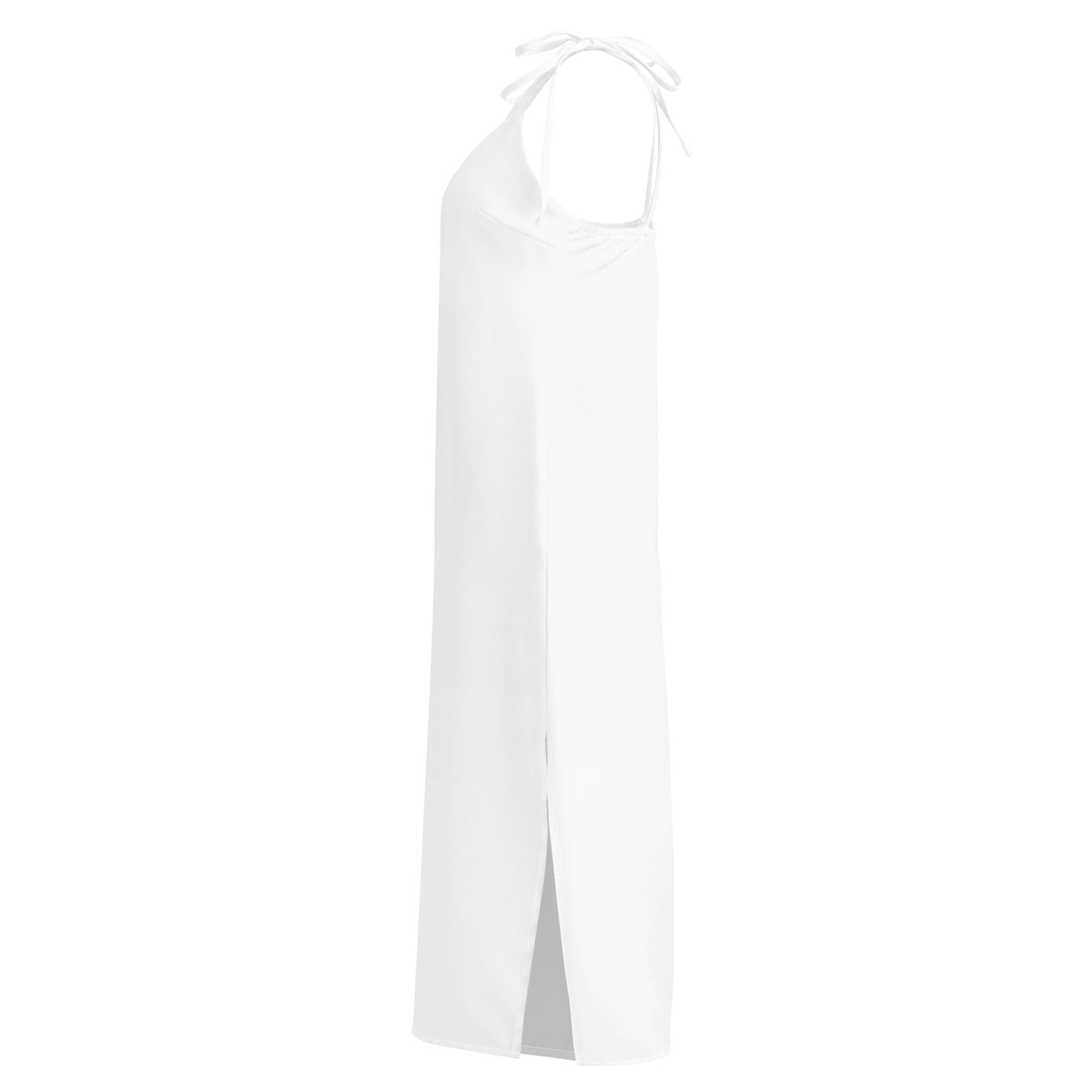 iSAW Womens White Chiffon Slip Dress