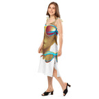 Retro Cool White - Womens Chiffon Slip Dress