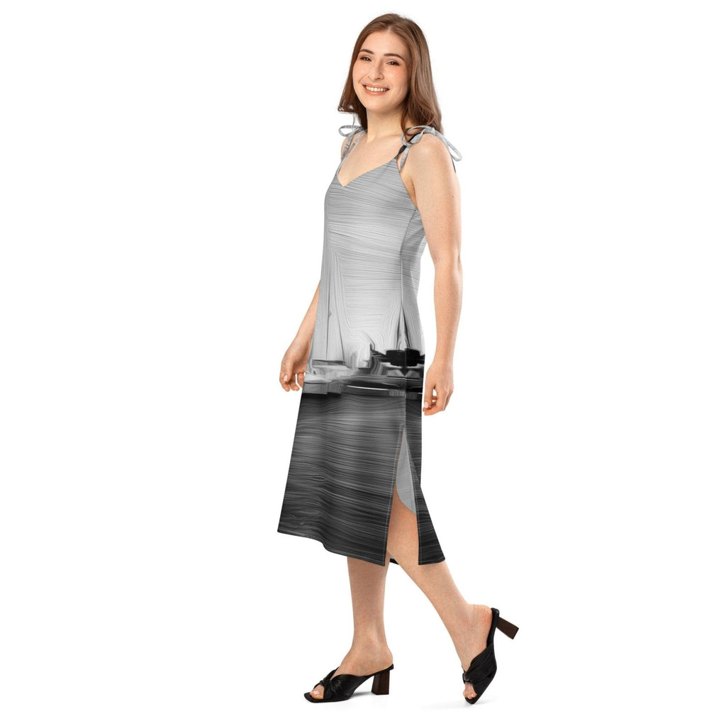 The Sleeping Yachts (at Night) - Womens Chiffon Slip Dress